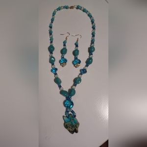 Hand made necklace and earrings